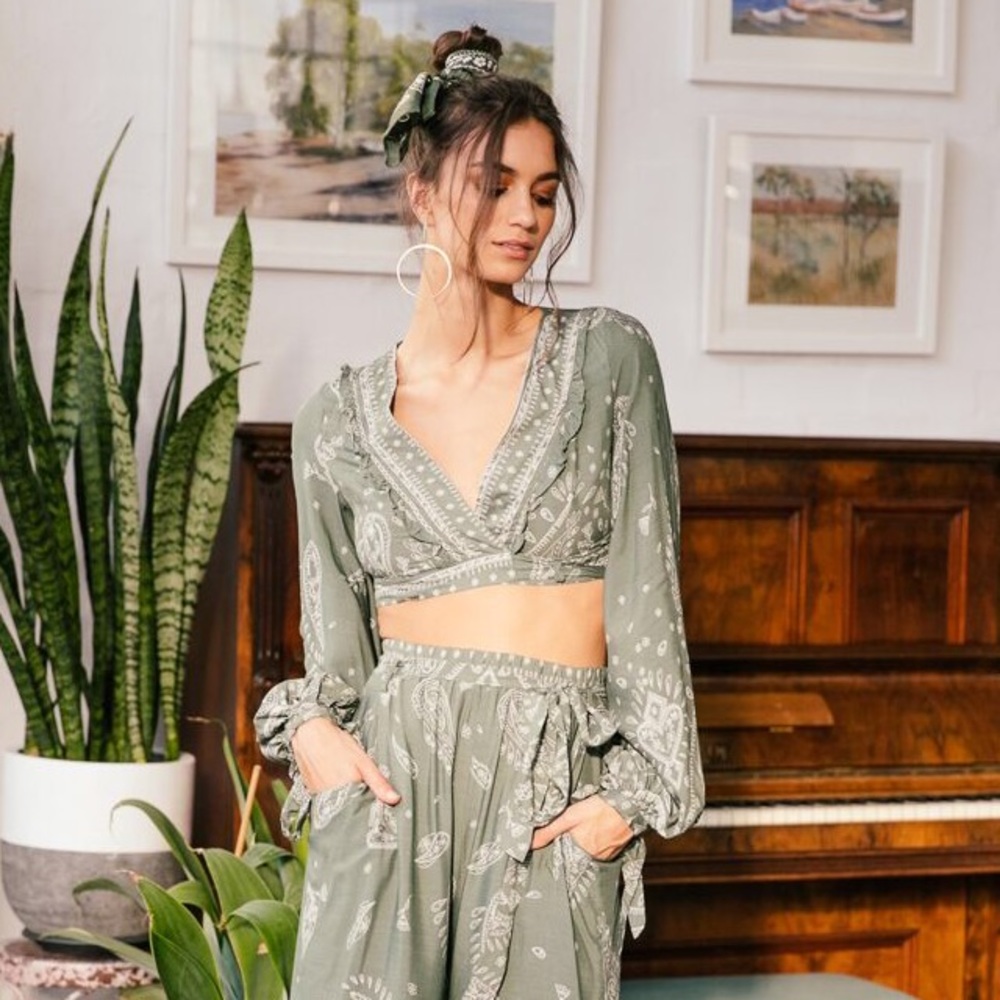 JORDIE WRAP CROP CONSTANCE PRINT JAASE BOUTIQUE - Picture 8 of 8